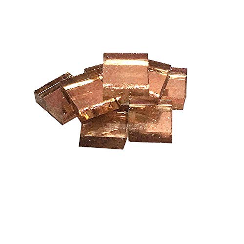 Mosaiksteine,mosaiksteine zum basteln 100g Multicolors Glas Mosaik Fliesenspiegel Keramik Mosaikfliesen DIY Wand Handwerk Kunsthandwerk Herstellen dekoratives Material (Color : Red copper 1x1cm) von KVIVI