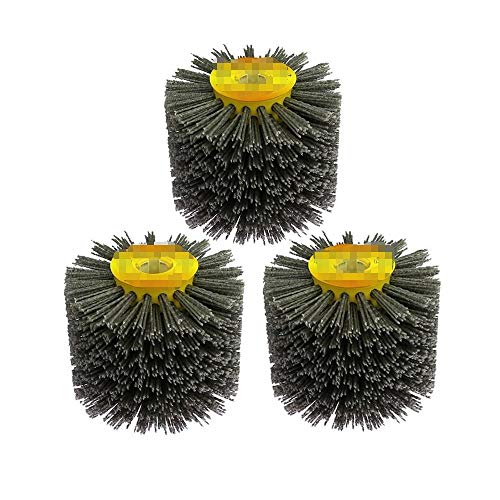 ScheibenbüRste Nylon,BüRste Aus Nylon Winkelschleifer Schleif Draht Nylonbürsten P80 Entgraten Polieren Schwabbelscheibe for Möbel Holz (Color : 3 pcs) von KVIVI