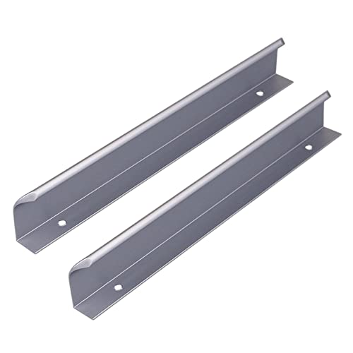 Kleiderschrankgriffe 2 Stück Möbelgriffe Aluminium Schranktürgriffe Unsichtbarer Schubladengriff Graue Küchengriff Garderobengriffe mit Schrauben (Length 200mm) von KVLDEC