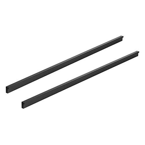 Küchengriff Schwarze Möbelgriffe Aluminiumlegierung Küchenschrankgriff Massives Schrankknöpfe Schubladengriffe L-Form Schranktürgriffe, 2 Stück (Length 800mm) von KVLDEC