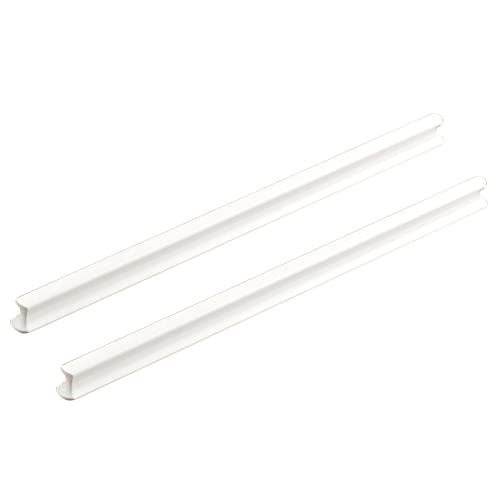 Möbelgriffe Aluminiumlegierung Küchengriffe Weiße Schrankgriffe Massives Schubladengriff Schranktürgriff Verlängerter Griff, 2 Stück (Length 300mm) von KVLDEC