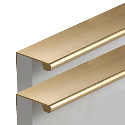 Versteckte Möbelgriffe Gold Schranktürgriffe 2 Stück Küchengriff Kleiderschrankgriff Extra Lange Griffe Schubladengriffe, Aluminiumlegierung (Length 800mm) von KVLDEC