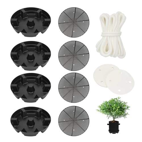 KVMORZE 13-teiliges Untersetzer-Set, 14 selbstbewässernde, erhöhte Pflanzenständer mit Baumwollstoff und Seil, automatische Pflanzenbewässerungsgeräte, Blumentopf-Tablett, Zubehör für Gewächshaus KVMORZE 13-teiliges Untersetzer-Set, 14 selbstbewässernde, erhöhte Pflanzenständer mit Baumwollstoff und Seil, automatische Pflanzenbewässerungsgeräte, Blumentopf-Tablett, Zubehör für Gewächshaus von KVMORZE