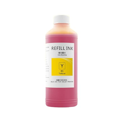 500 ml Universal Dye Tinte kompatibel mit Großformatdruckern Modelle 102 107 101 104 105(Yellow) von KVMRshn
