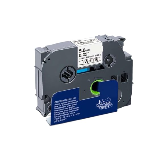 KVMRshn 1PK HSE211 Wärmeschrumpfrohrklebeband 5.8mm HSE-2111 Schwarz auf weißem Druckerband Ersatzkompatibel mit Etikettenhersteller-Maschinen kompatibel von KVMRshn