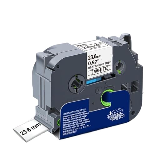 KVMRshn 23,6 mm Wärme Schrumpfrohrklebeband kompatibel mit HSE251 HSE 251 Schwarz auf dem weißen Druckerband Kompatibel mit Etikettiermaschine KVMRshn 23,6 mm Wärme Schrumpfrohrklebeband kompatibel mit HSE251 HSE 251 Schwarz auf dem weißen Druckerband Kompatibel mit Etikettiermaschine von KVMRshn