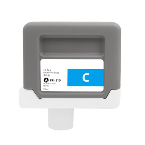 KVMRshn 330 ml PFI-310 PFI310 Tintenpatronenersatz kompatibel mit ImagePrograf TX-2000 TX-3000 TX-4000 TX-2100 TX-3100 TX-4100 Drucker(1PC - C) von KVMRshn