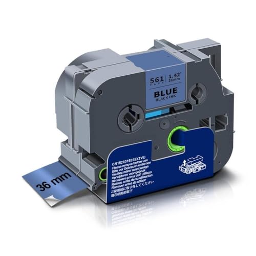 KVMRshn 36 mm laminiertes Etikettband Tze-261 1 Stück kompatibel mit TZE TZ Tape Tze261 TZ-261 Kompatibel mit Etikettendruckermaschine(Black on Blue) von KVMRshn