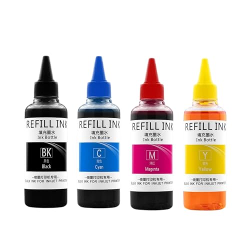 KVMRshn 400ml Universal Dye Tinte kompatibel mit MFC-J4420DW J880DW J4510DW J4410DW J5320DW J4120 J2510 Drucker und CISS Systems Dye Tinte Kompatibel mit den Drucker Nachfolger(One Set-100ml) von KVMRshn