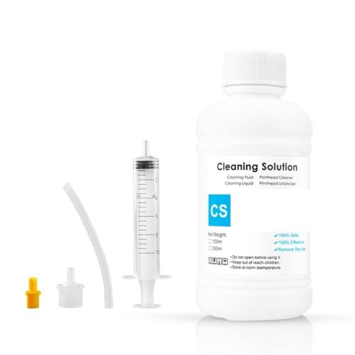 KVMRshn 5 Flaschen 250 ml DTG Tinte Textile Tinte kompatibel mit 1390 1410 L800 L1800 R1900 R2000 DX5 DX6 DX7 DX9 DX10 PINTHEAD Kompatibel mit DTG Printer Multi Color Tinte Set(250ML Cleaner Liquid) von KVMRshn