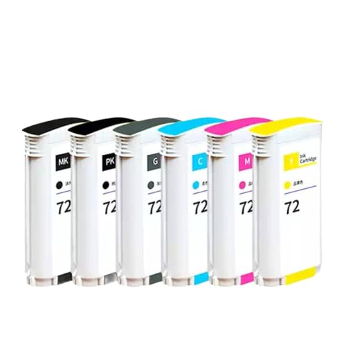 KVMRshn 72 Tintenpatrone mit Chip 130ml kompatibel Kompatibel mit T790 T610 T620 T770 T795 T1100 T1120 T1200 T1300 Drucker Universal Ersatztinte(1 Set) von KVMRshn