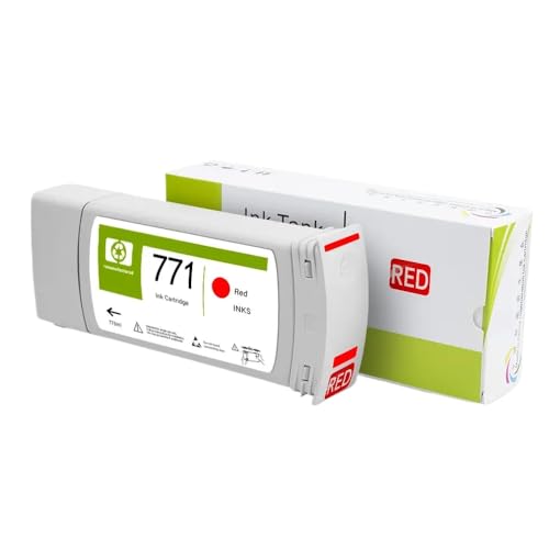 KVMRshn 771 überholte Patrone 775 ml/PC mit Pigmenttinte kompatibel mit DesignJet Z6200 Z6600 Z6800 Drucker 8 Optionen verfügbar(Red one pc) von KVMRshn