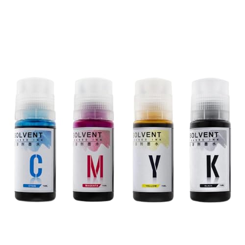 KVMRshn Eco-Solvent Ink 103 kompatibel mit L3100 L3110 3150 L3151 L3156 L3160 L5190 ET-2700 ET-2720 ET-2726 ET-2750 ET-2760 ET-3700 ET-4700 ET-4750 ET-15000 Drucker(1SET-KCMY) von KVMRshn