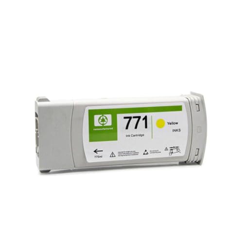 KVMRshn Kompatible 771 recycelte Tintenpatrone Kompatibel mit DesignJet Z6200 Z6800 Z6600 Z6100 Drucker und Plotter(Y) von KVMRshn