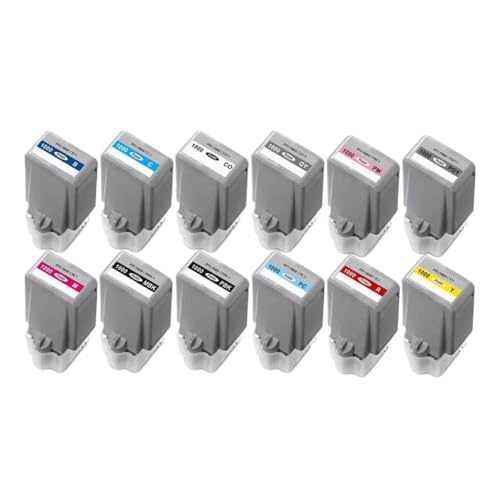 KVMRshn Kompatible CISS-Tintenpatrone PFI1000 Kompatibel mit Image Prograf Pro 1000 Drucker funktioniert mit PFI 1000 PFI-1000-Modellen(One Set) von KVMRshn
