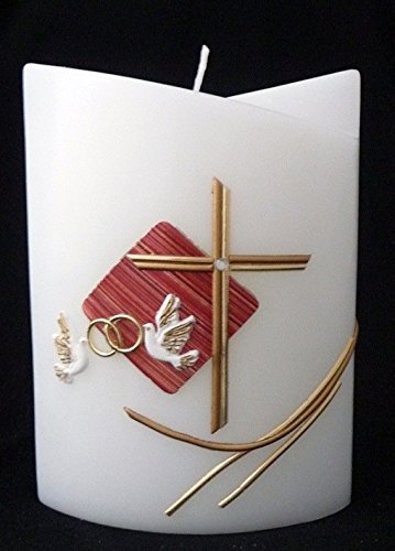 Hochzeitskerze Brautkerze Traukerze oval von KVN