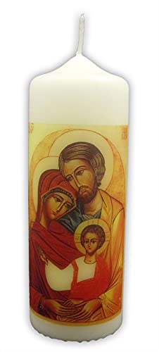 Kerze mit Aufdruck der Heiligen Familie von KVN