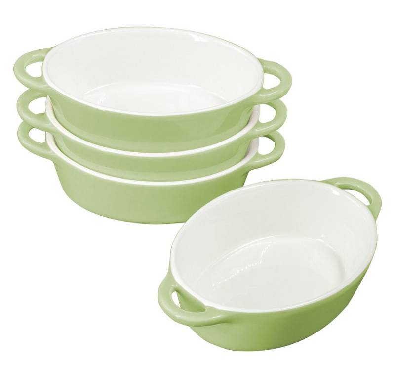 KVOTA Auflaufform 4-er Set oval 300ml MINI je 1 Portion, Keramik, Hochwertige Keramik von KVOTA