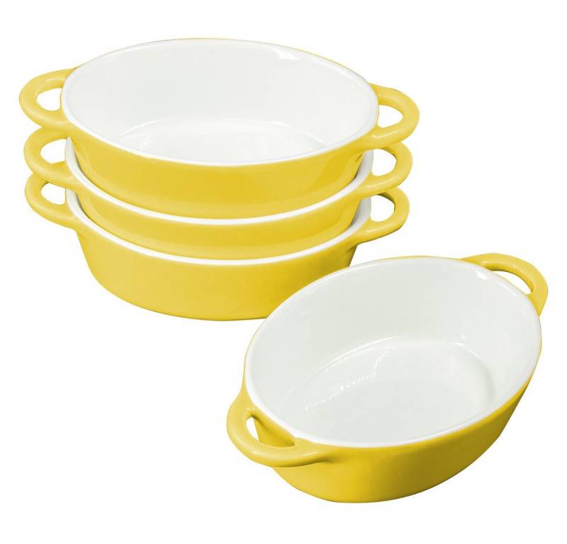 KVOTA Auflaufform 4-er Set oval 300ml MINI je 1 Portion, Keramik, Hochwertige Keramik von KVOTA