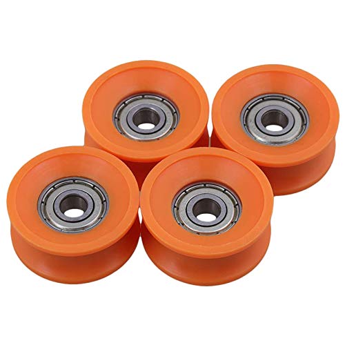 4 Stück 6 x 30 x 13 mm kunststoffbeschichtete versiegelte Kugellager Stahl 606ZZ tiefe U-Rillenrolle Schiene Kugellager von KVSERT