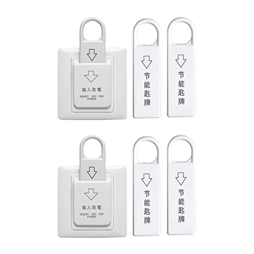 KVSERT 2 x hochwertiger Hotel-Magnetkarten-Schalter, energiesparend, mit 6 Karten von KVSERT