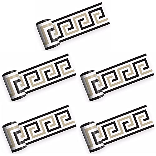 KVSERT 5 x 2 m selbstklebende Seitenlinien-Fliesenaufkleber für Badezimmer, Küche, Restaurant, Wand, , Bodenbordüre, Fliesen-Wandaufkleber von KVSERT