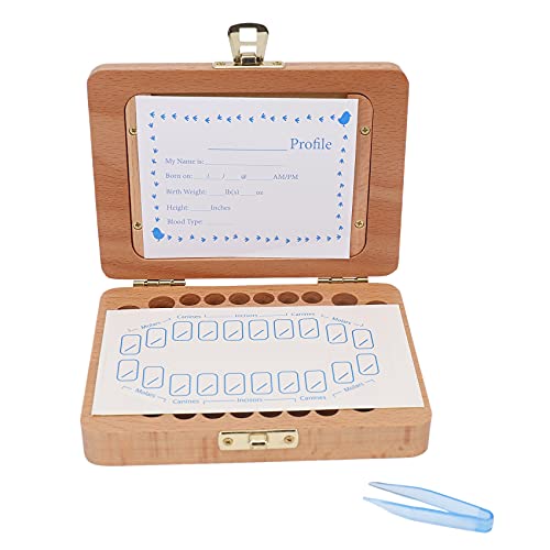KVSERT Zahn-Andenken-Box, Baby-Zähne-Box, Milchzahn-Organizer-Set, Zahnsammlung mit Bilderrahmen, Erinnerungs-Aufbewahrung, von KVSERT