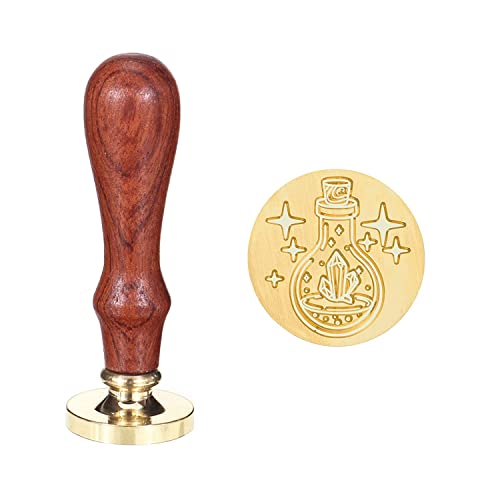 Trank mit Kristall-Wachssiegelstempel, 30 mm, Vintage-Kopf-Siegelstempel, zur Verzierung von -Einladungen Trank mit Kristall-Wachssiegelstempel, 30 mm, Vintage-Kopf-Siegelstempel, zur Verzierung von -Einladungen von KVSERT