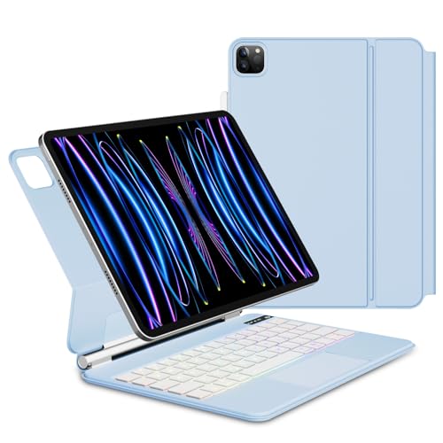 KVTVOU Magic Keyboard für iPad Pro 11 Zoll 4./3./2. Generation 2022/2021/2020 mit Trackpad, Magnetischer Ständer, QWERTZ Bluetooth Tastatur für iPad Pro 11, Blau KVTVOU Magic Keyboard für iPad Pro 11 Zoll 4./3./2. Generation 2022/2021/2020 mit Trackpad, Magnetischer Ständer, QWERTZ Bluetooth Tastatur für iPad Pro 11, Blau von KVTVOU