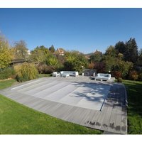 KWAD Poolabdeckung, Breite: 400 cm, Glasfaserverstärkter Kunststoff (GFK) - grau von KWAD