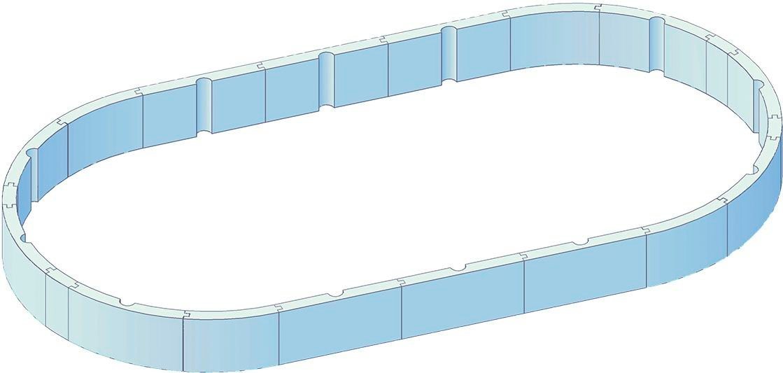 KWAD Poolwandisolierung Pool Protector T60, (32-St), für Ovalformbecken der Größe 730x360x132 cm von KWAD
