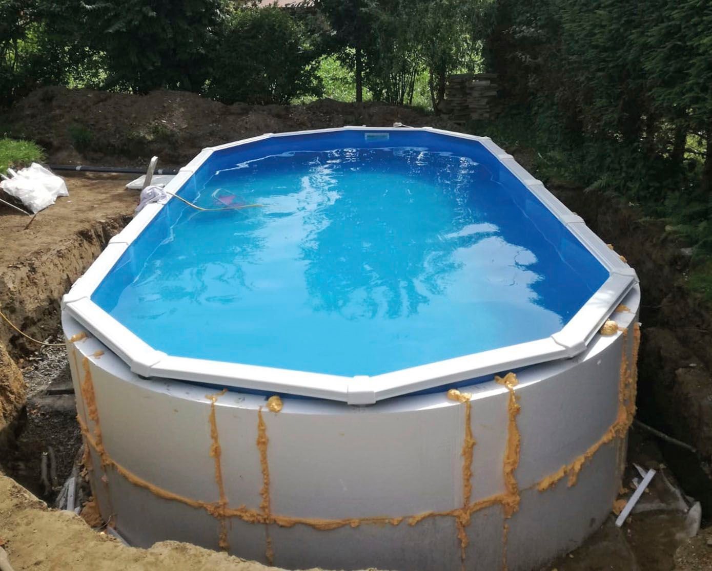 KWAD Poolwandisolierung Pool Protector T60, (32-St), für Ovalformbecken der Größe 920x460x132 cm von KWAD