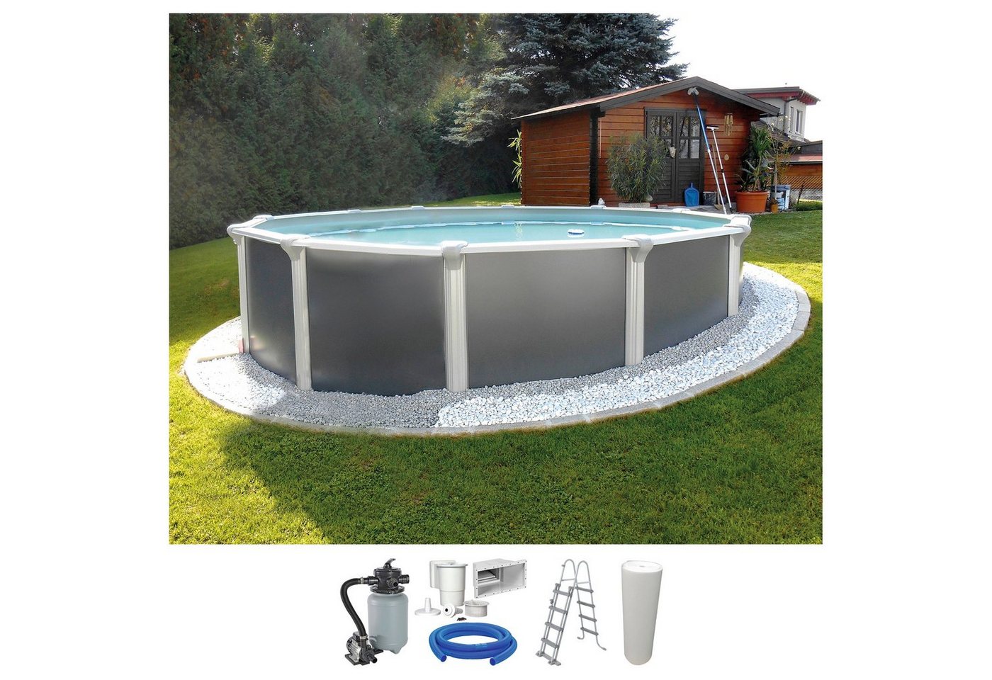 KWAD Rundpool Supreme Design (Set, 5-tlg), 5-tlg., ØxH: 460x132 cm von KWAD