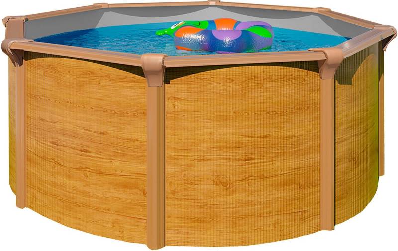 KWAD Rundpool Green line Evolution (Komplett-Set, 10-tlg), 3,6x1,32 wood Folie in blau, sand oder grau erhältlich von KWAD