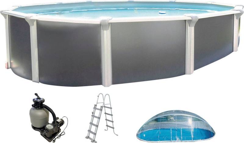 KWAD Rundpool Design CABRIO DOME inkl. Abdeckung zur Reduzierung des Pflegeaufwandes (Set, 5-tlg), 5-tlg., Höhe: 130 cm, graue Innenfolie, inkl. Sicherheitsleiter KWAD Rundpool Design CABRIO DOME inkl. Abdeckung zur Reduzierung des Pflegeaufwandes (Set, 5-tlg), 5-tlg., Höhe: 130 cm, graue Innenfolie, inkl. Sicherheitsleiter von KWAD