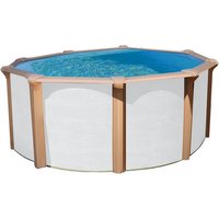 KWAD Schwimmbecken »Stahlmantelbecken rund«, weiß/braun, ØxH: 80 x 130 cm - weiss von KWAD