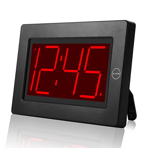 KWANWA Digitale Wecker Uhren LED Wanduhr mit 3 '' großem Display nur batteriebetrieben von KWANWA