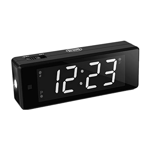KWANWA Digitaler Wecker, batteriebetrieben, mit Taschenlampe, LED/LCD-Dual-Modus-Display, 12/24 Stunden, einstellbare Helligkeit, Schlummerfunktion, kleine Reiseuhr für Schlafzimmer, Schreibtisch KWANWA Digitaler Wecker, batteriebetrieben, mit Taschenlampe, LED/LCD-Dual-Modus-Display, 12/24 Stunden, einstellbare Helligkeit, Schlummerfunktion, kleine Reiseuhr für Schlafzimmer, Schreibtisch von KWANWA