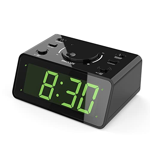 KWANWA Recordable Message Dual Alarm Clock Reminder with 15s Voice Recorder and 1.2" LED Numbers Display, Portable Design, Battery Operated (Grüne Anzeige) von KWANWA