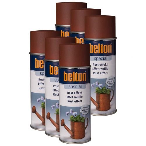 6 x Belton Rost-Effekt 0,4l (Rostlack-Spray) von KWASNY | Belton Lackspray