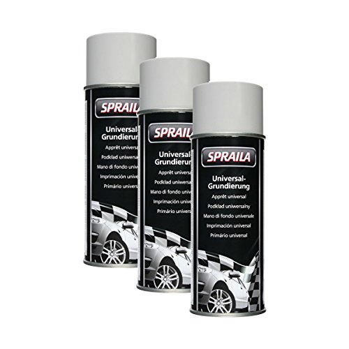 3X Kwasny Spraila Lackspray Sprühlack Grundierung GRAU Spray 400ml 300001 von KWASNY SET