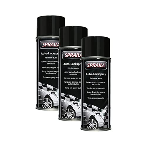 KWASNY Schwarz Matt Lackspray 400Ml Spraydose Autolack Sprühlack 300 021 Spraila 3X von KWASNY SET