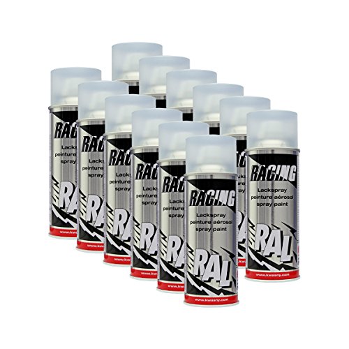 12x KWASNY 288 123 AUTO-K RACING Lackspray Klarlack matt 400ml von KWASNY_bundle