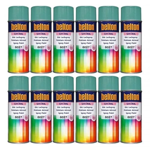 12x KWASNY 324 121 BELTON SPECTRAL Lackspray RAL 6027 lichtgrün hochglanz 400ml von KWASNY_bundle