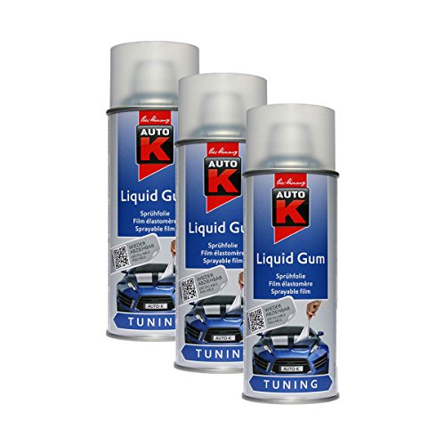 3x KWASNY 233 256 AUTO-K TUNING Liquid Gum Farblos Lackspray 400ml von KWASNY_bundle