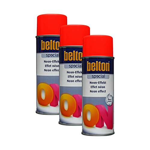 3x KWASNY 323 251 BELTON SPECIAL Neon-Lack rot 400ml von KWASNY_bundle