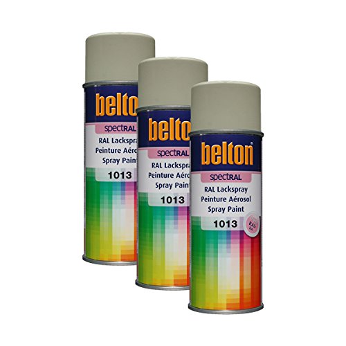 3x KWASNY 324 011 BELTON SPECTRAL Lackspray RAL 1013 perlweiß hochglanz 400ml von KWASNY_bundle