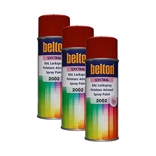 3x KWASNY 324 030 BELTON SPECTRAL Lackspray RAL 2002 blutorange hochglanz 400ml 3x KWASNY 324 030 BELTON SPECTRAL Lackspray RAL 2002 blutorange hochglanz 400ml von Kopeme