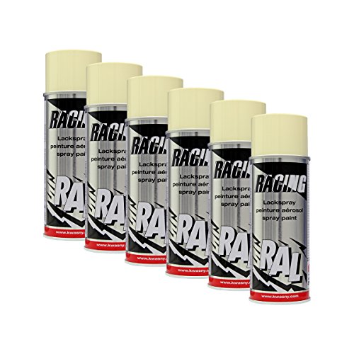 6X KWASNY 288 124 Auto-K Racing Lackspray RAL 1015 hellelfenbein 400ml von KWASNY_bundle
