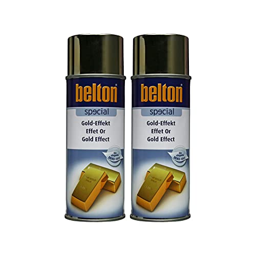 KWASNY 2X Belton Gold-Effekt Effektlack Speziallack Lack Lackspray Spraylack 400 Ml von Kwasny